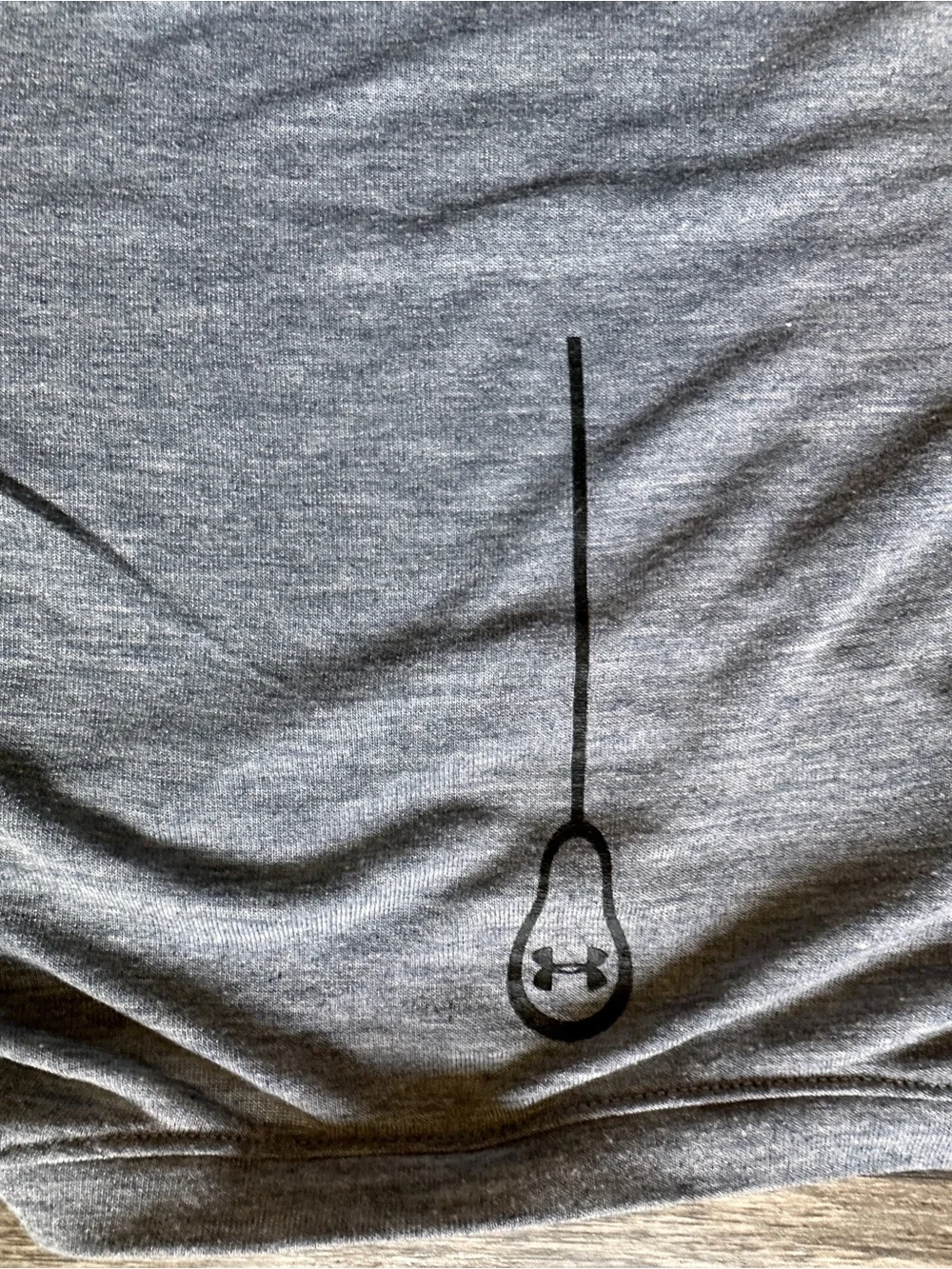 Under Armour Gray Performance Logo Tee lacrosse